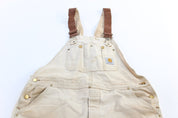 Carhartt Logo Patch Light Tan Overalls - ThriftedThreads.com