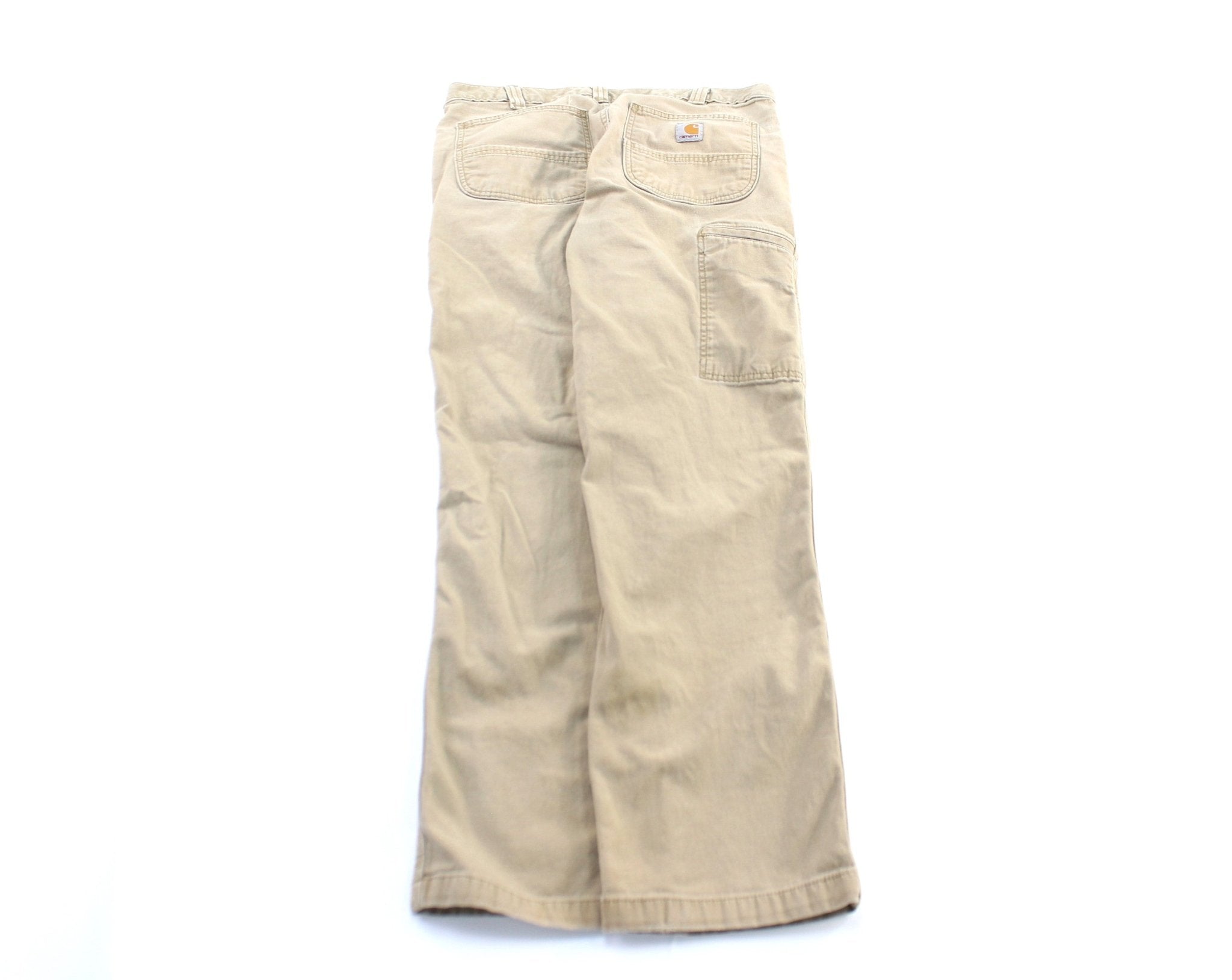 Carhartt Logo Patch Light Tan Pants - ThriftedThreads.com