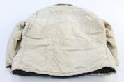 Carhartt Logo Patch Light Tan Quilt Lined Zip Up Jacket - ThriftedThreads.com