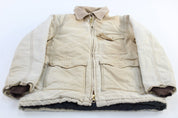 Carhartt Logo Patch Light Tan Quilt Lined Zip Up Jacket - ThriftedThreads.com