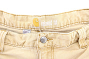 Carhartt Logo Patch Light Tan Relaxed Fit Pants - ThriftedThreads.com