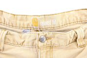 Carhartt Logo Patch Light Tan Relaxed Fit Pants - Pants/Shorts - Thrifted Threads