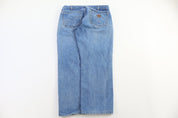 Carhartt Logo Patch Light Wash Denim Jeans - Pants - Thrifted Threads