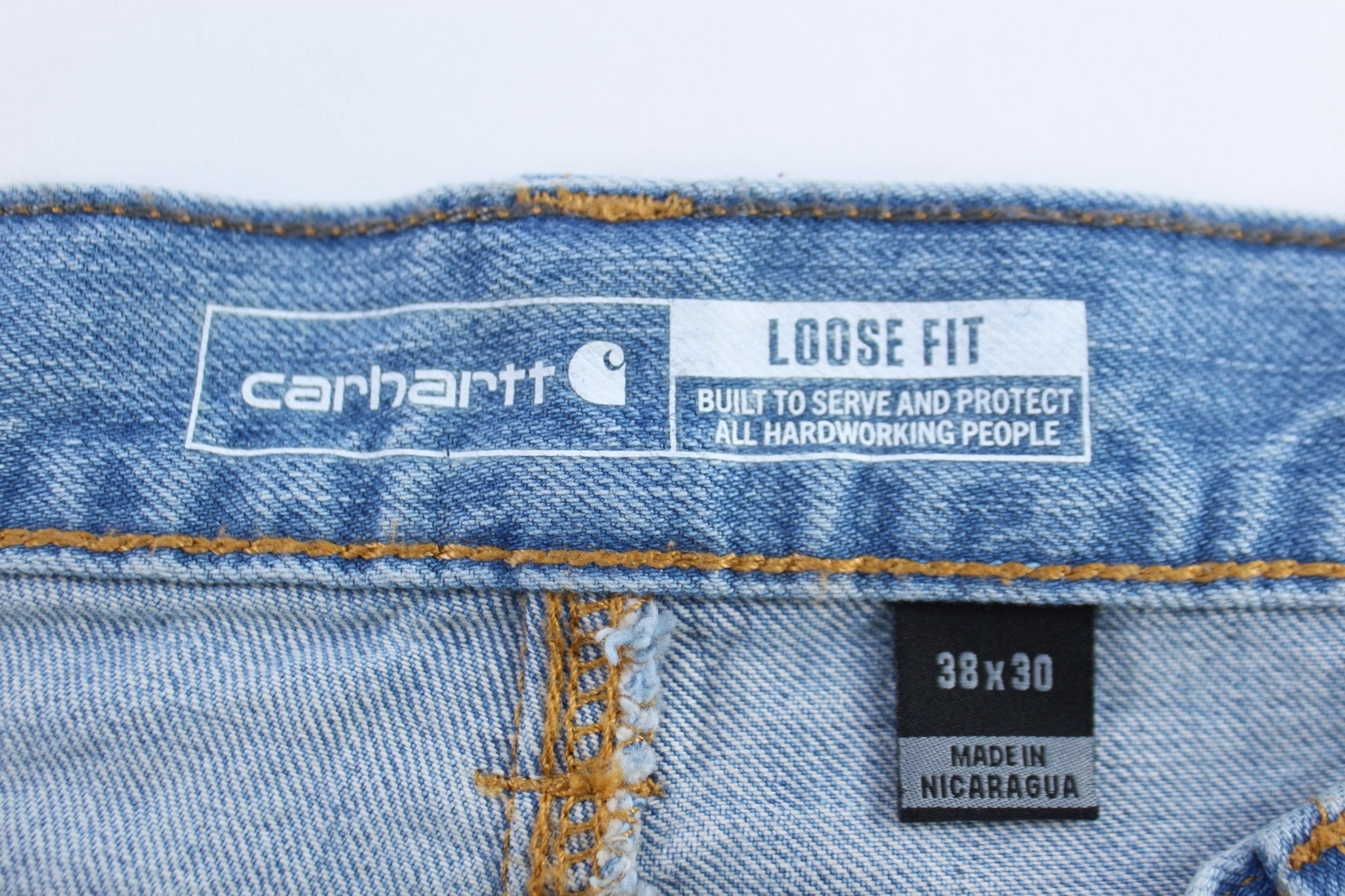 Carhartt Logo Patch Light Wash Denim Jeans - Pants/Shorts - Thrifted Threads