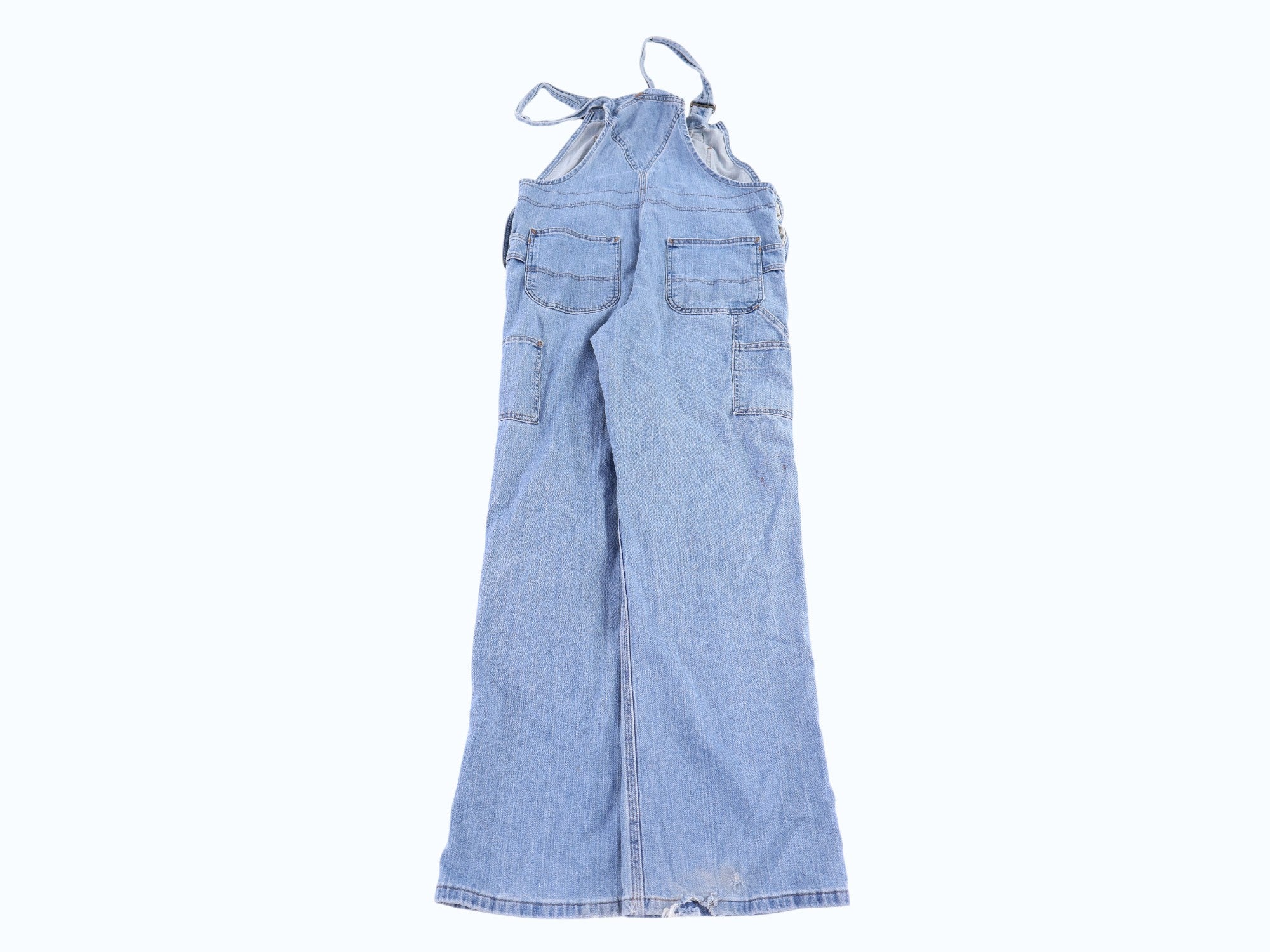 Carhartt Logo Patch Light Wash Denim Overalls - Overalls - Thrifted Threads