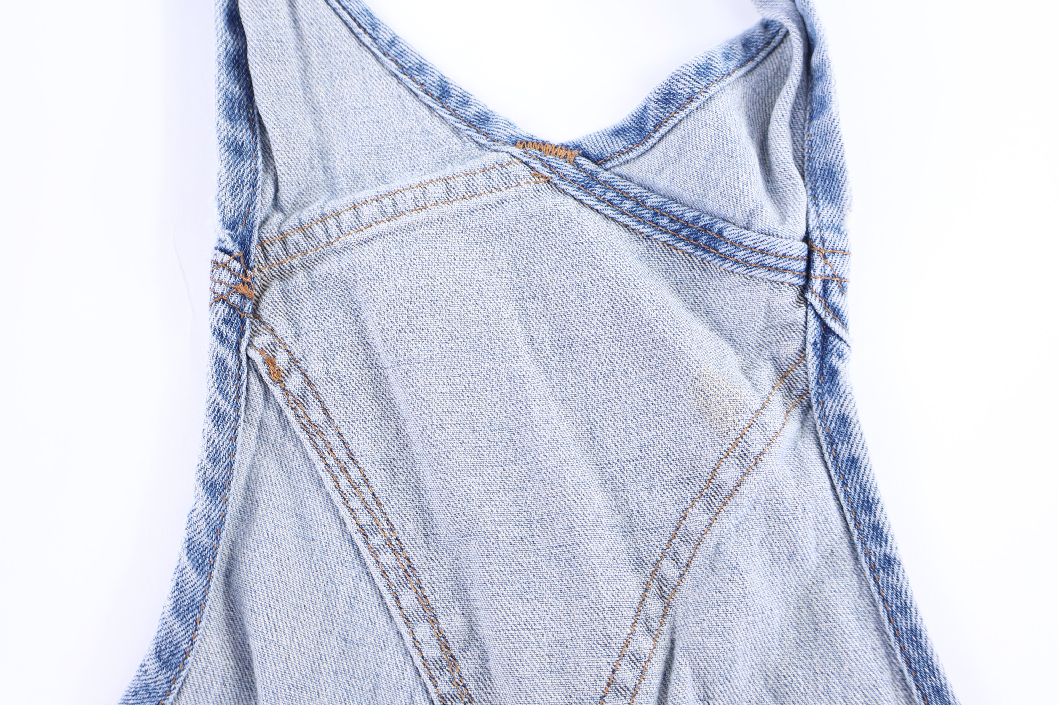Carhartt Logo Patch Light Wash Denim Overalls - Overalls - Thrifted Threads