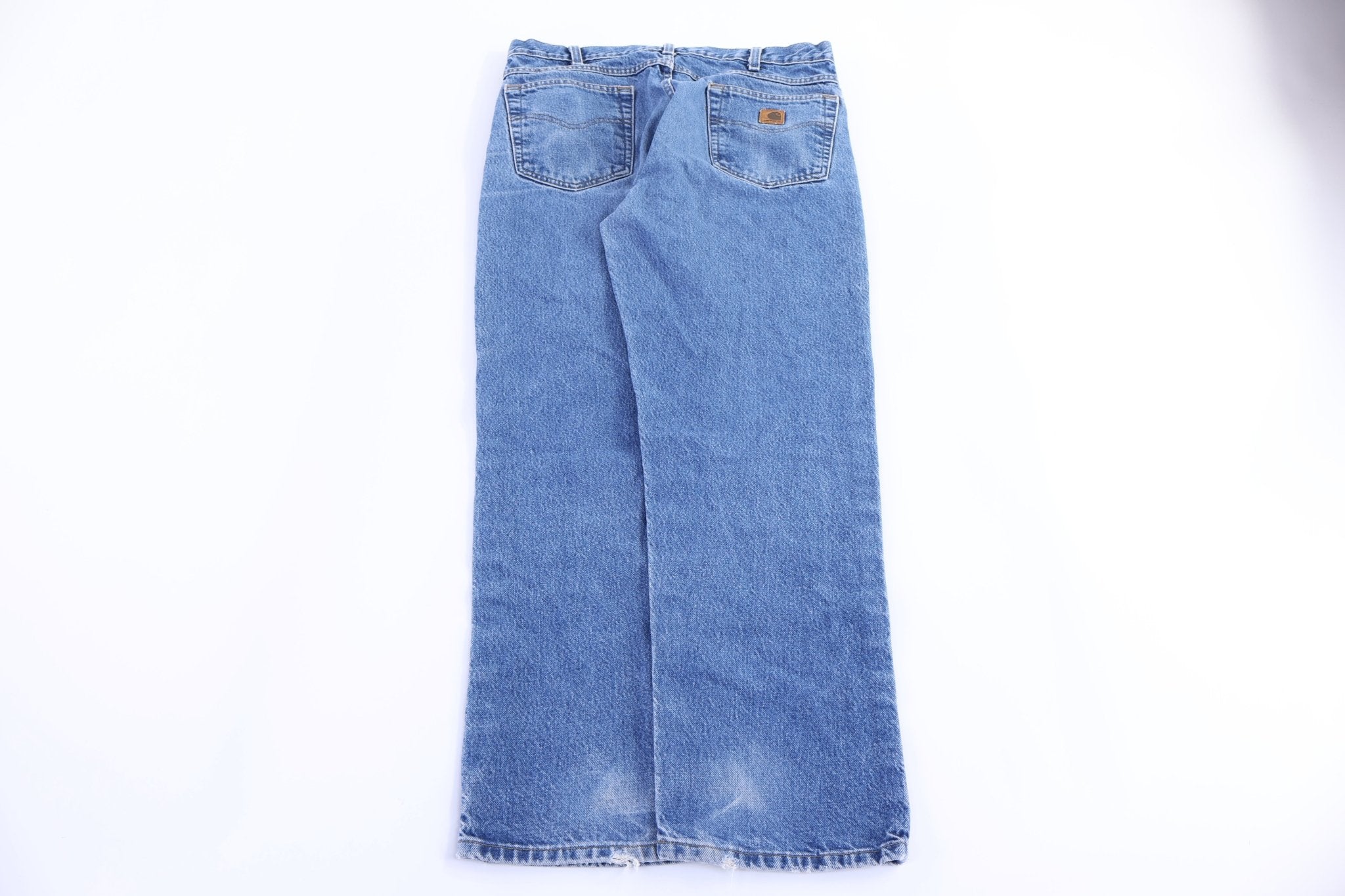 Carhartt Logo Patch Medium Wash Denim Jeans - Pants - Thrifted Threads