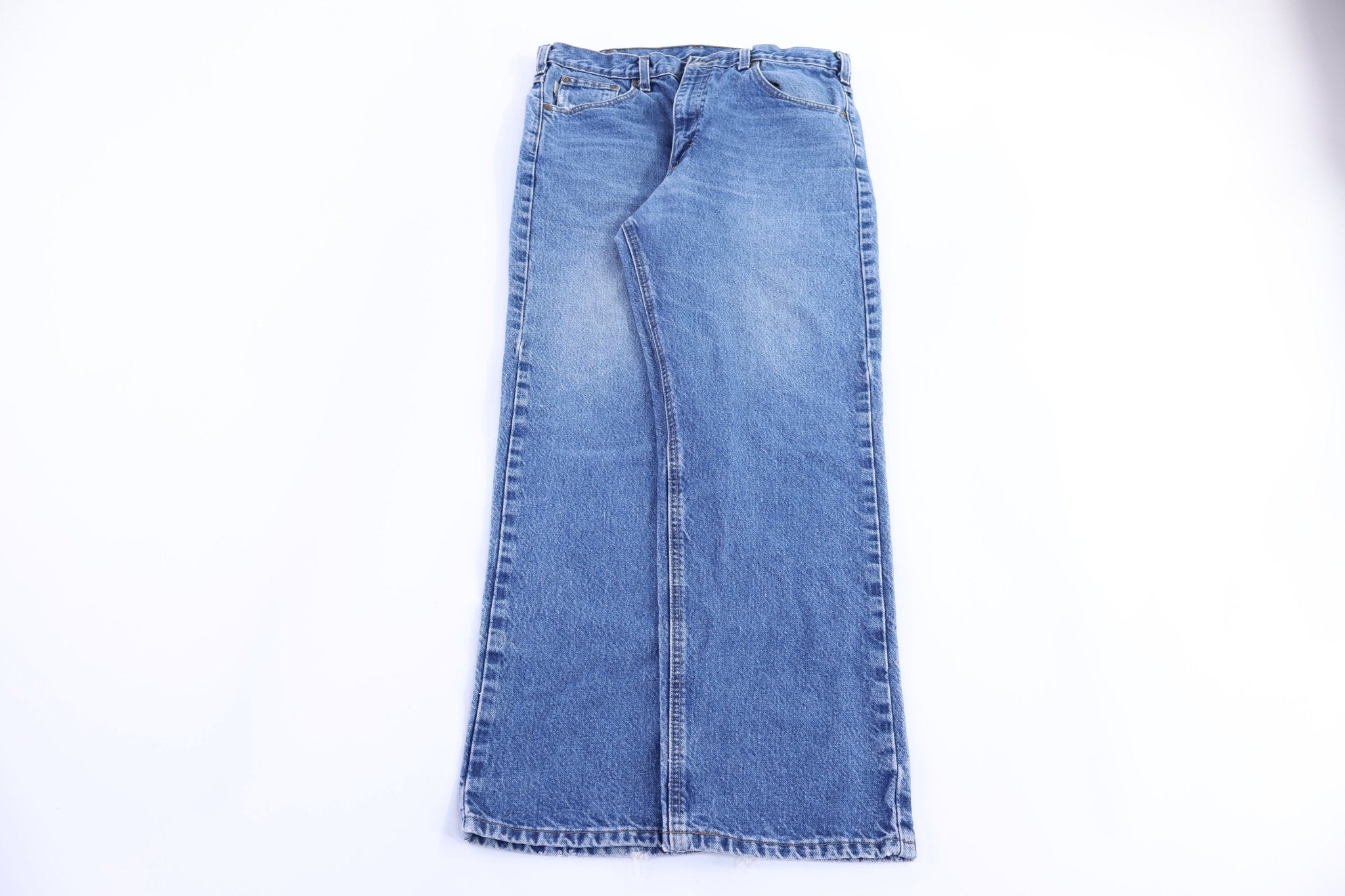 Carhartt Logo Patch Medium Wash Denim Jeans - Pants - Thrifted Threads