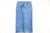 Carhartt Logo Patch Medium Wash Denim Jeans - Pants - Thrifted Threads