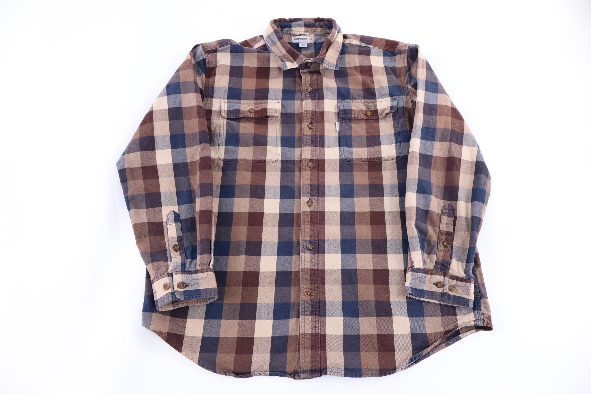 Carhartt Logo Patch Multicolor LS Button Down - Button Ups/Downs - Thrifted Threads