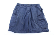 Carhartt Logo Patch Navy Blue Cargo Shorts - ThriftedThreads.com