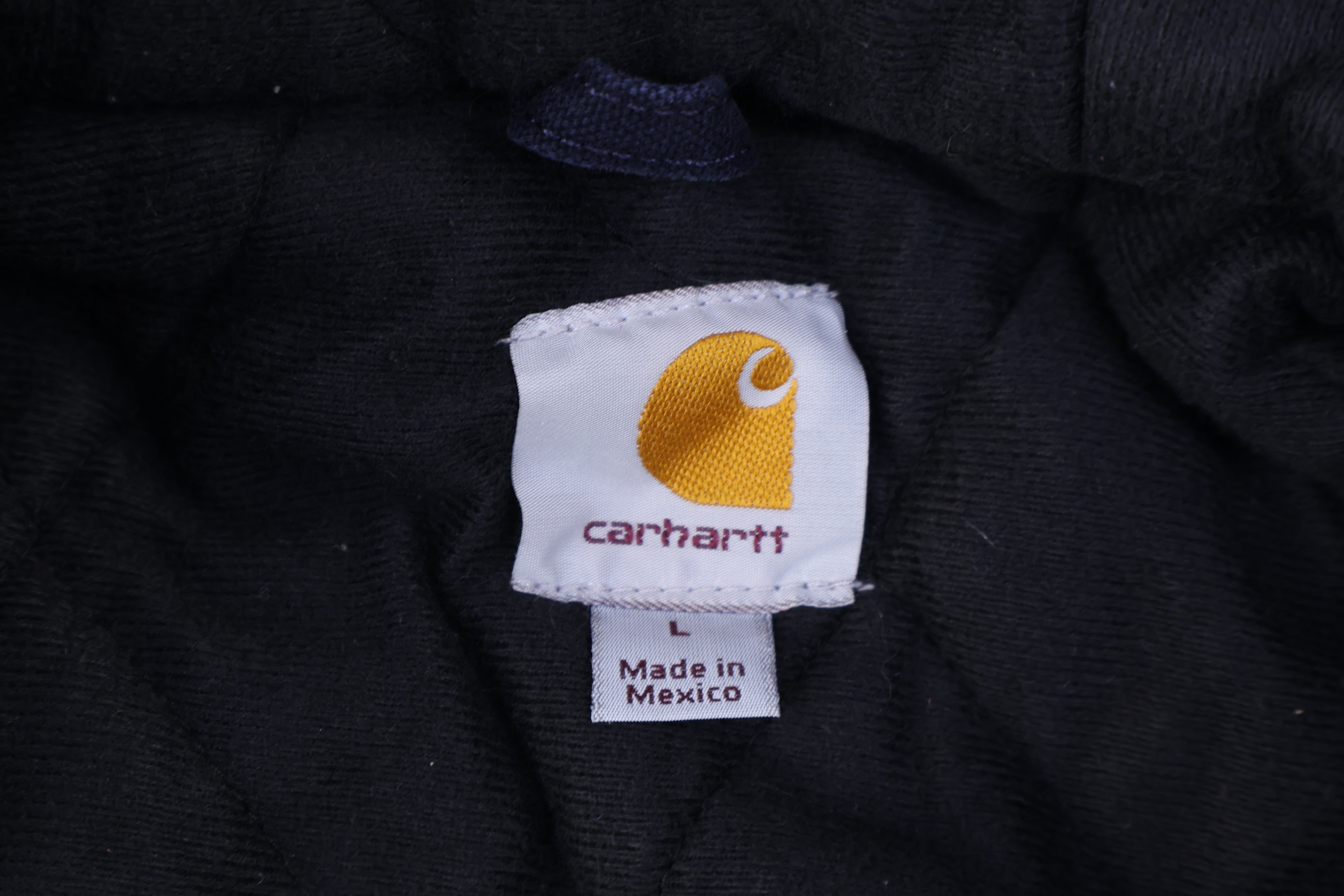 Carhartt Logo Patch Navy Blue Full Zip Jacket - Jacket - Thrifted Threads