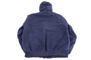 Carhartt Logo Patch Navy Blue Full Zip Jacket - Jacket - Thrifted Threads