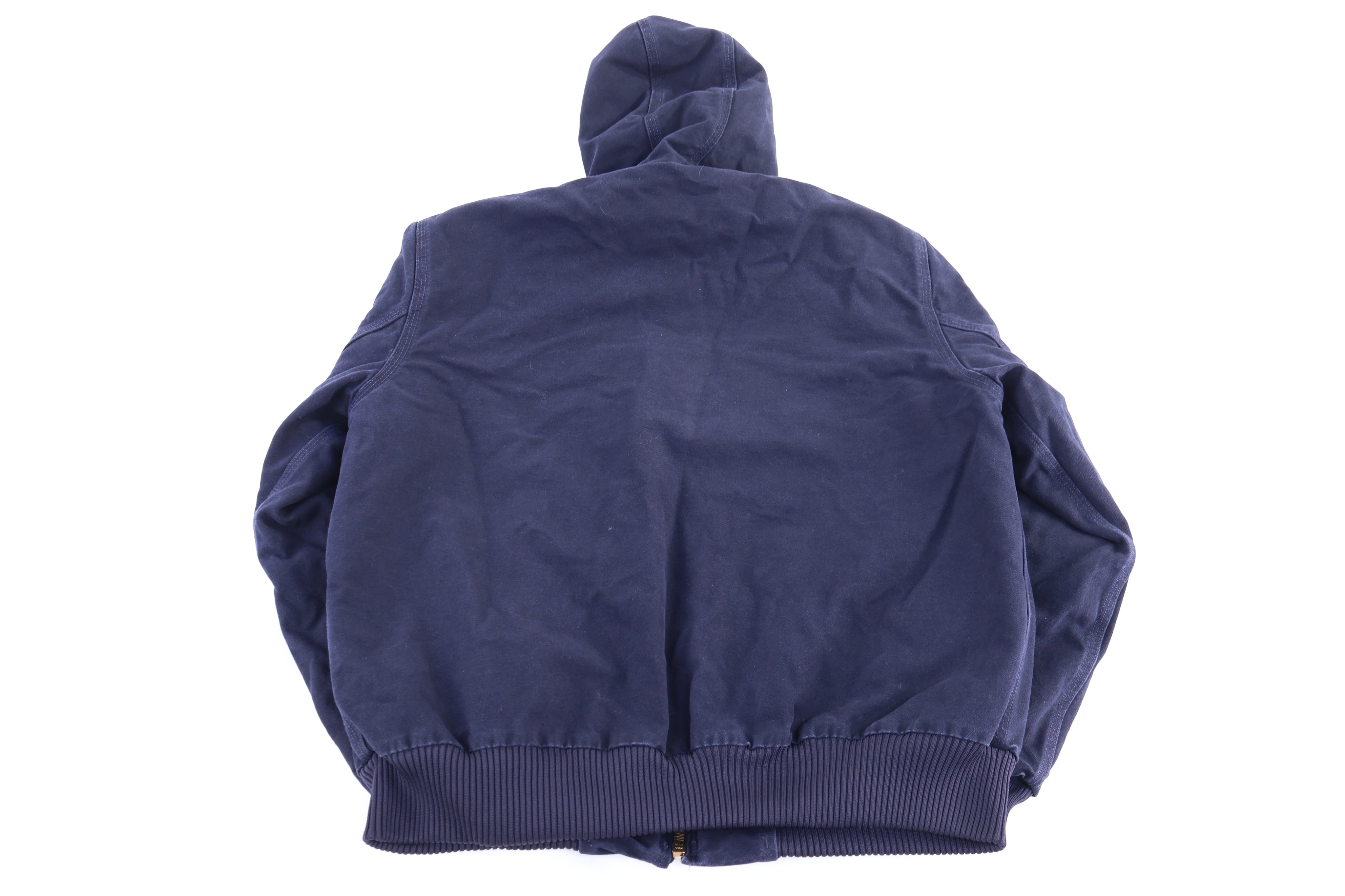 Carhartt Logo Patch Navy Blue Full Zip Jacket - Jacket - Thrifted Threads