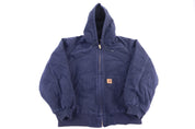 Carhartt Logo Patch Navy Blue Full Zip Jacket - Jacket - Thrifted Threads