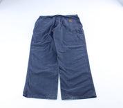 Carhartt Logo Patch Navy Blue Pants - ThriftedThreads.com