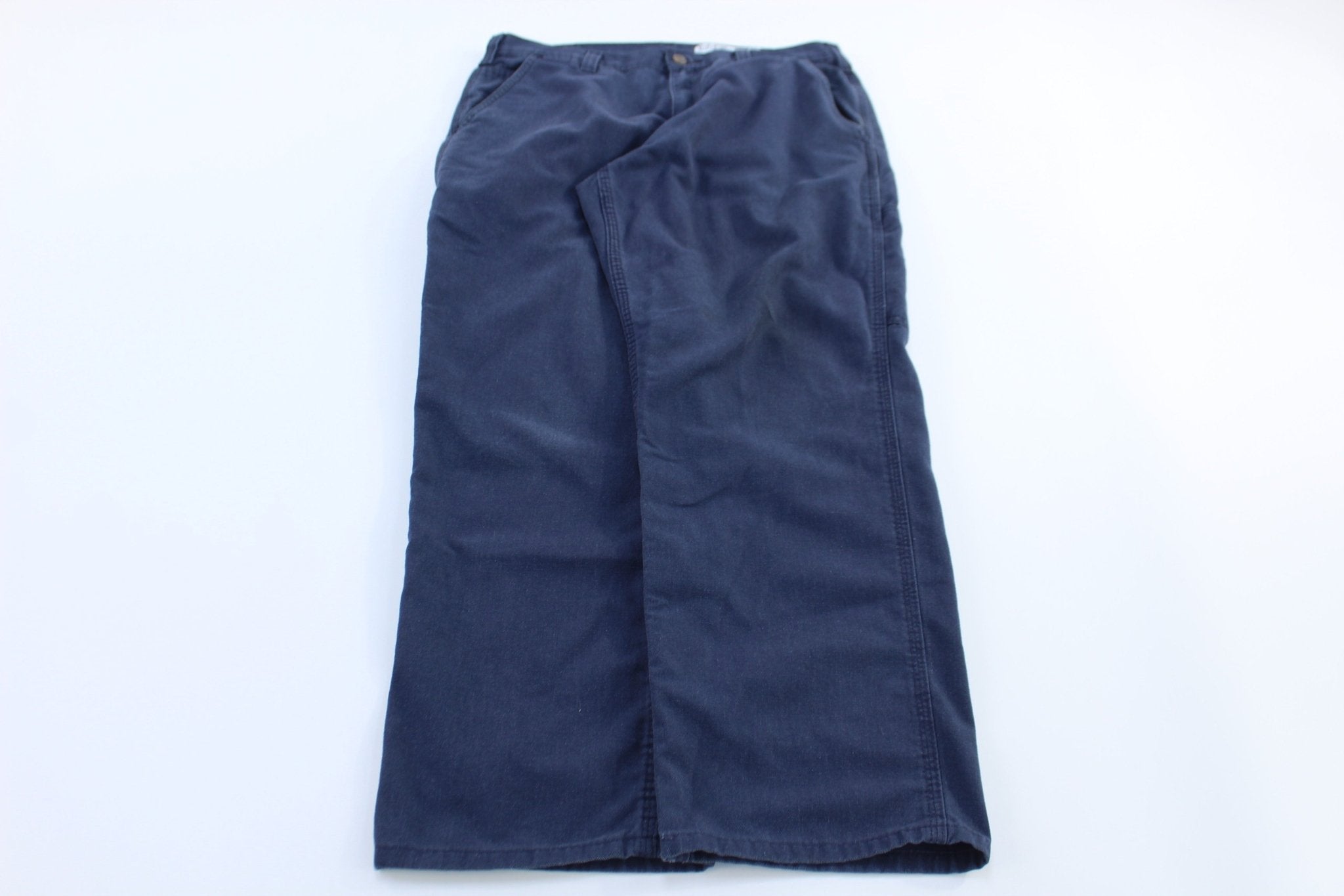 Carhartt Logo Patch Navy Blue Pants - Pants/Shorts - Thrifted Threads
