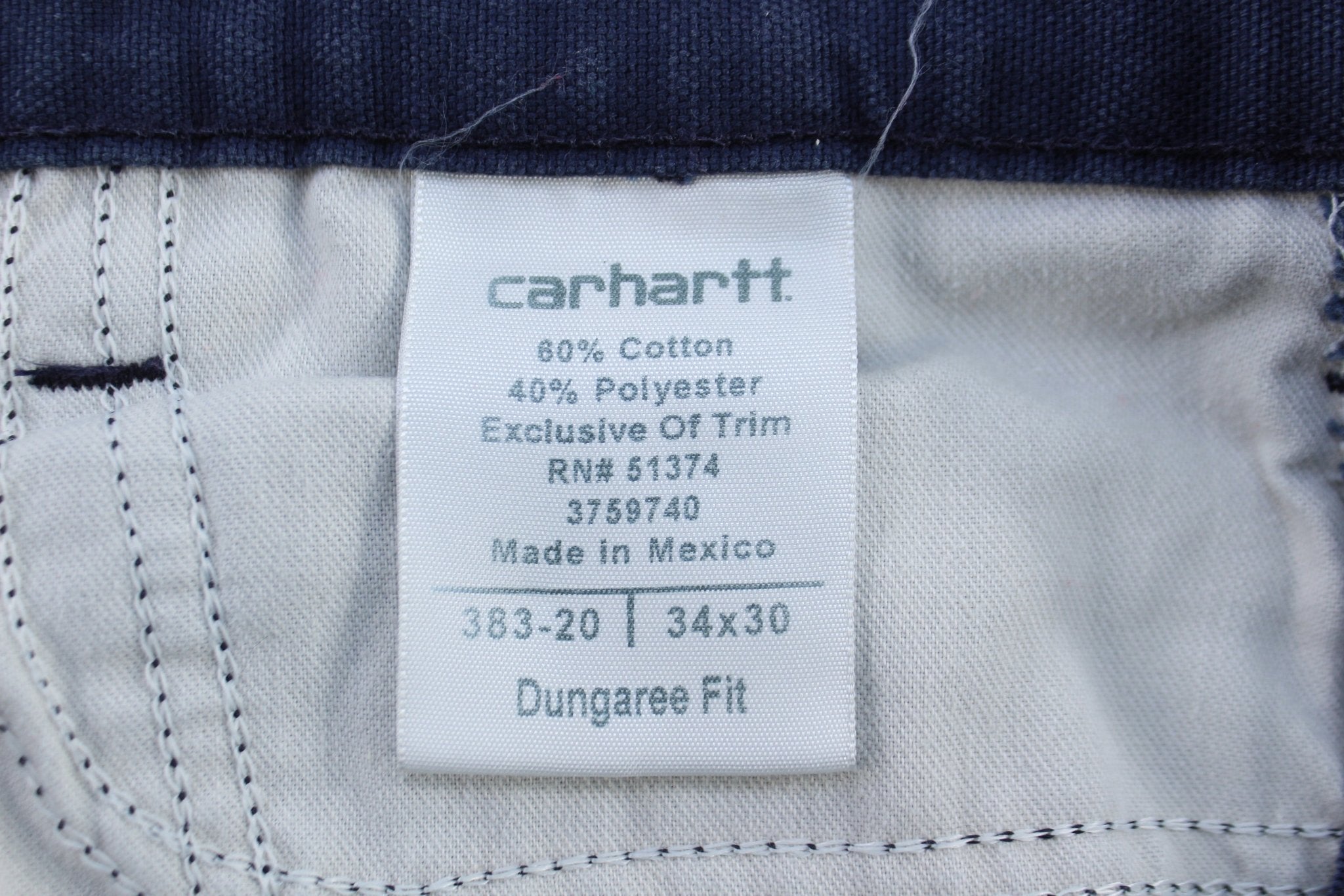Carhartt Logo Patch Navy Blue Pants - Pants/Shorts - Thrifted Threads