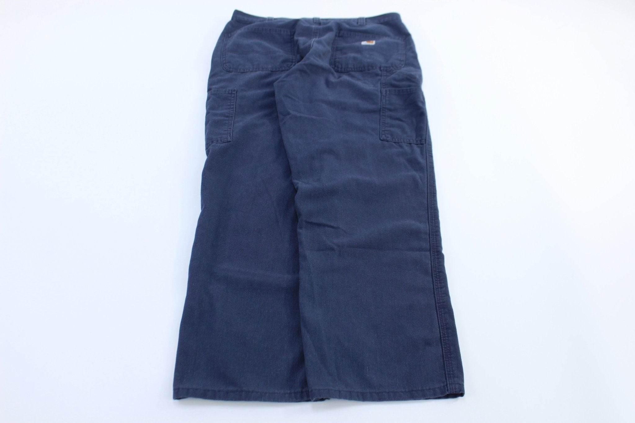 Carhartt Logo Patch Navy Blue Pants - Pants/Shorts - Thrifted Threads