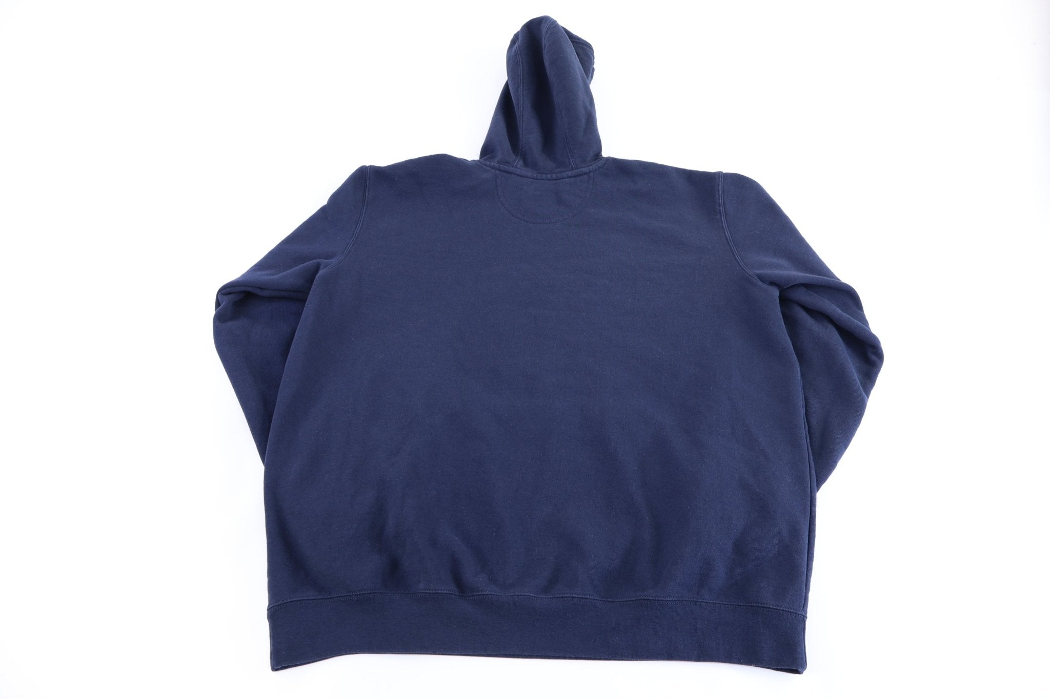 Carhartt Logo Patch Navy Blue Pullover Hoodie - Sweatshirt - Thrifted Threads