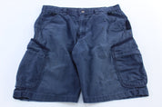 Carhartt Logo Patch Navy Blue Shorts - ThriftedThreads.com