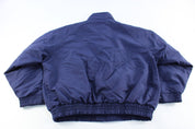 Carhartt Logo Patch Navy Blue Zip Up Jacket - ThriftedThreads.com