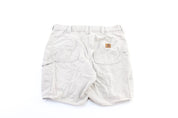 Carhartt Logo Patch Off White Shorts - ThriftedThreads.com