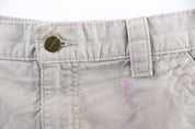 Carhartt Logo Patch Off White Shorts - ThriftedThreads.com