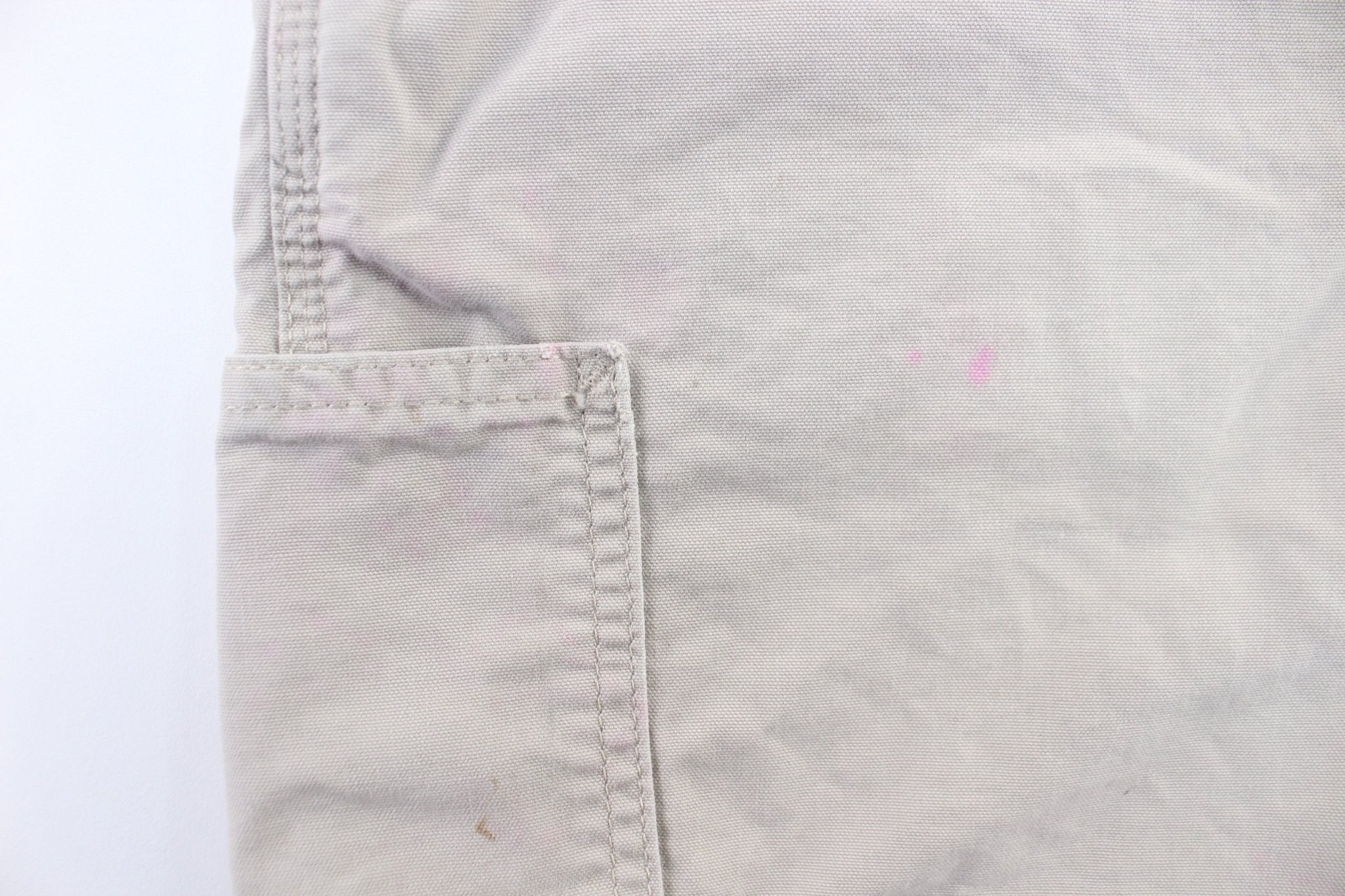 Carhartt Logo Patch Off White Shorts - ThriftedThreads.com