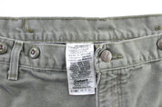 Carhartt Logo Patch Plaid Lined Green Workwear Pants - ThriftedThreads.com