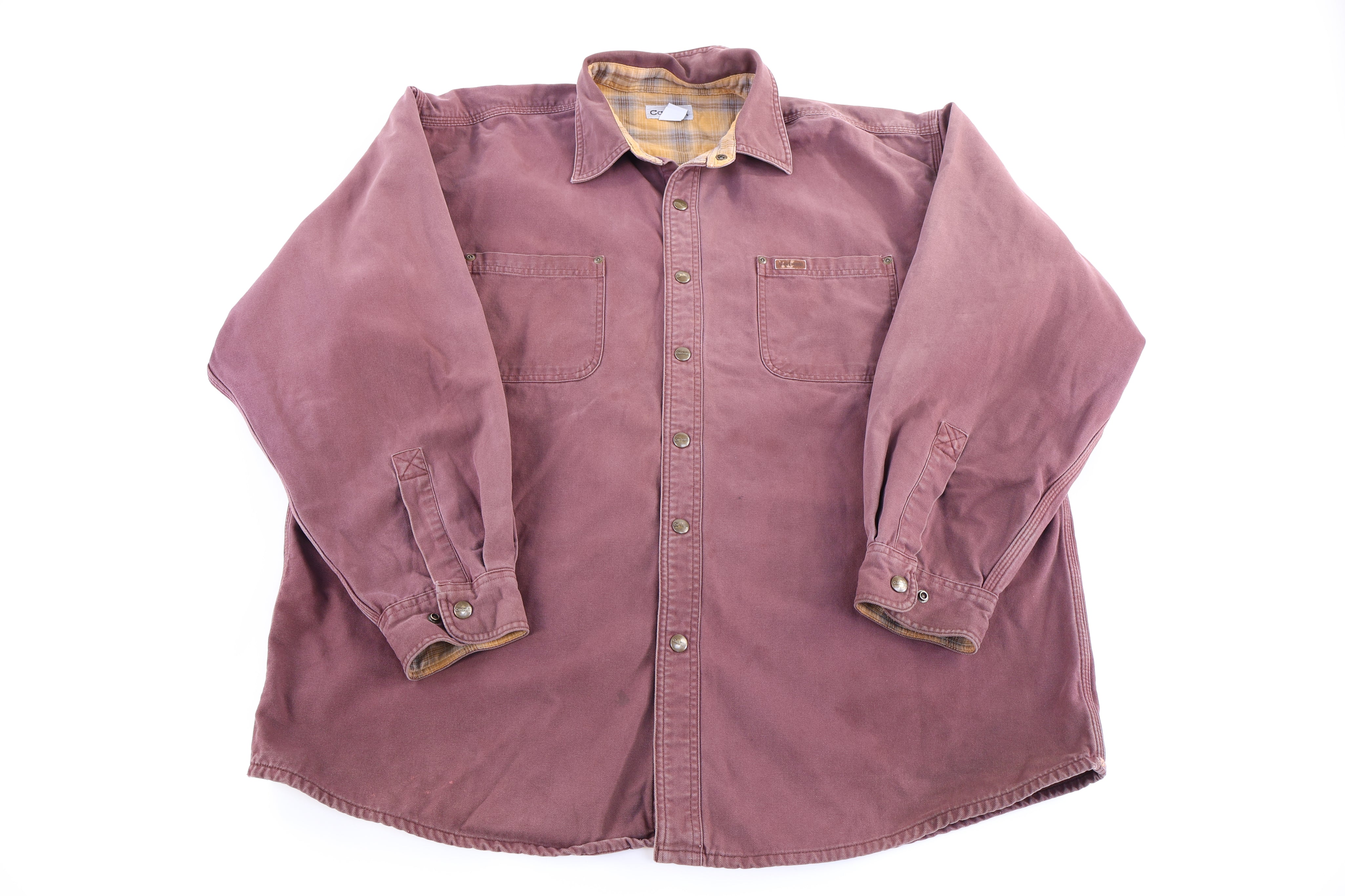 Carhartt Logo Patch Purple LS Button Down - Button Ups/Downs - Thrifted Threads