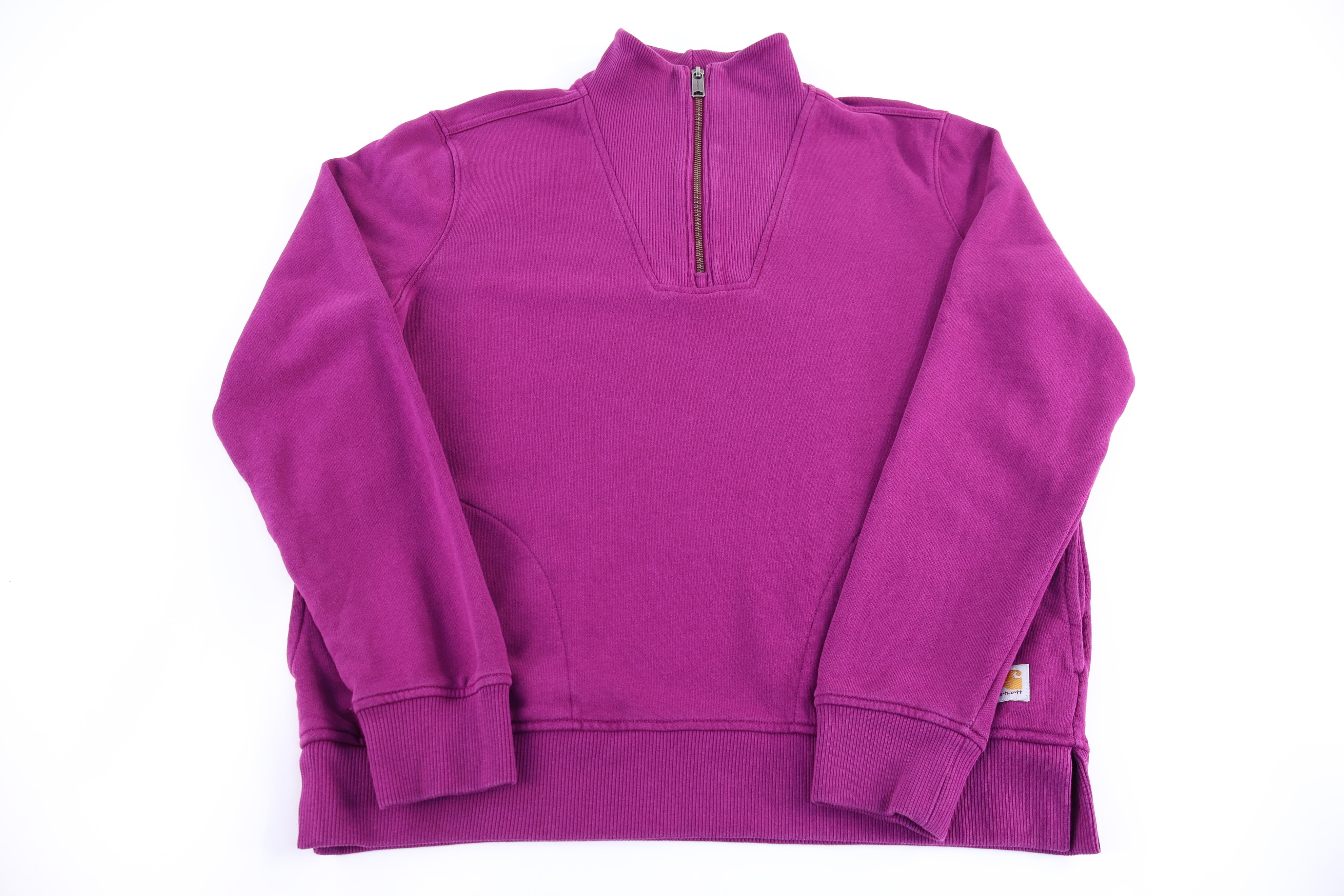 Carhartt Logo Patch Quarter Zip Sweater - Sweater - Thrifted Threads