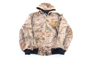 Carhartt Logo Patch RealTree Camo Zip Up Jacket - ThriftedThreads.com