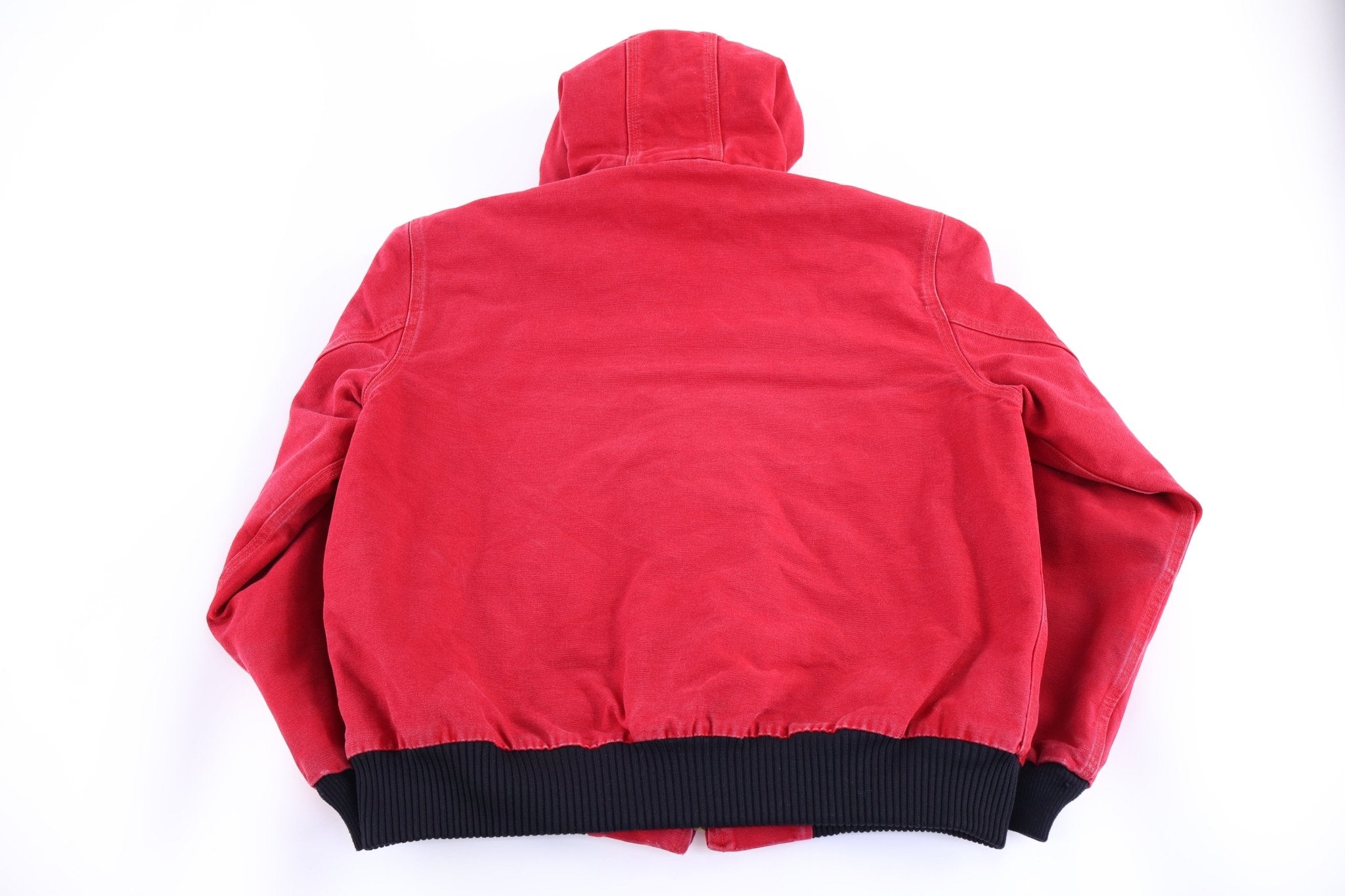 Carhartt Logo Patch Red Full Zip Jacket - Jacket - Thrifted Threads