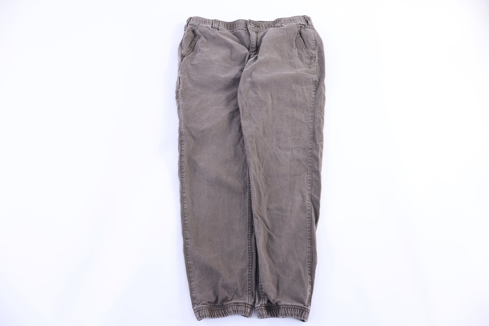 Carhartt Logo Patch Relaxed Fit Brown Pants - pant - Thrifted Threads
