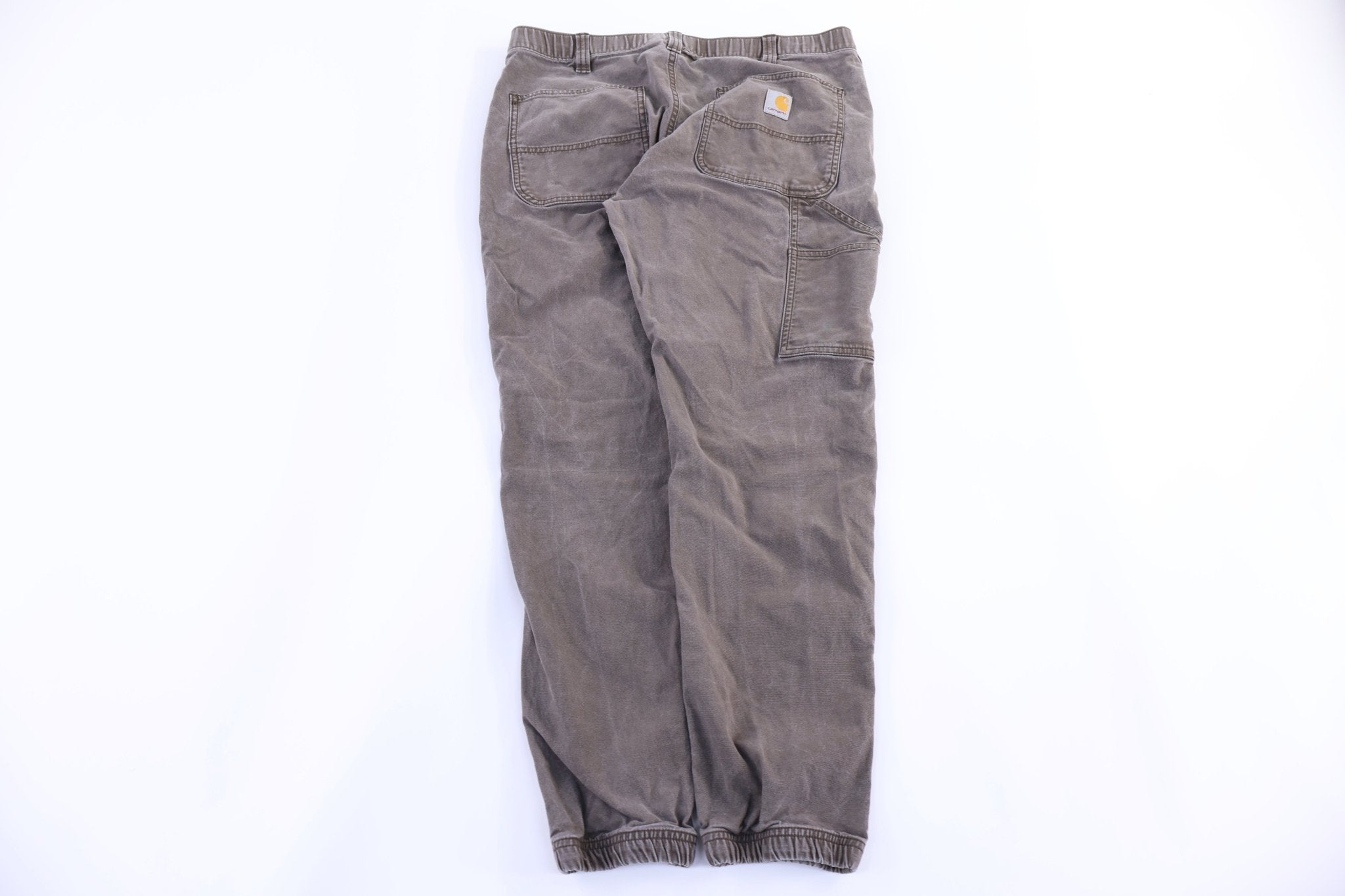 Carhartt Logo Patch Relaxed Fit Brown Pants - pant - Thrifted Threads