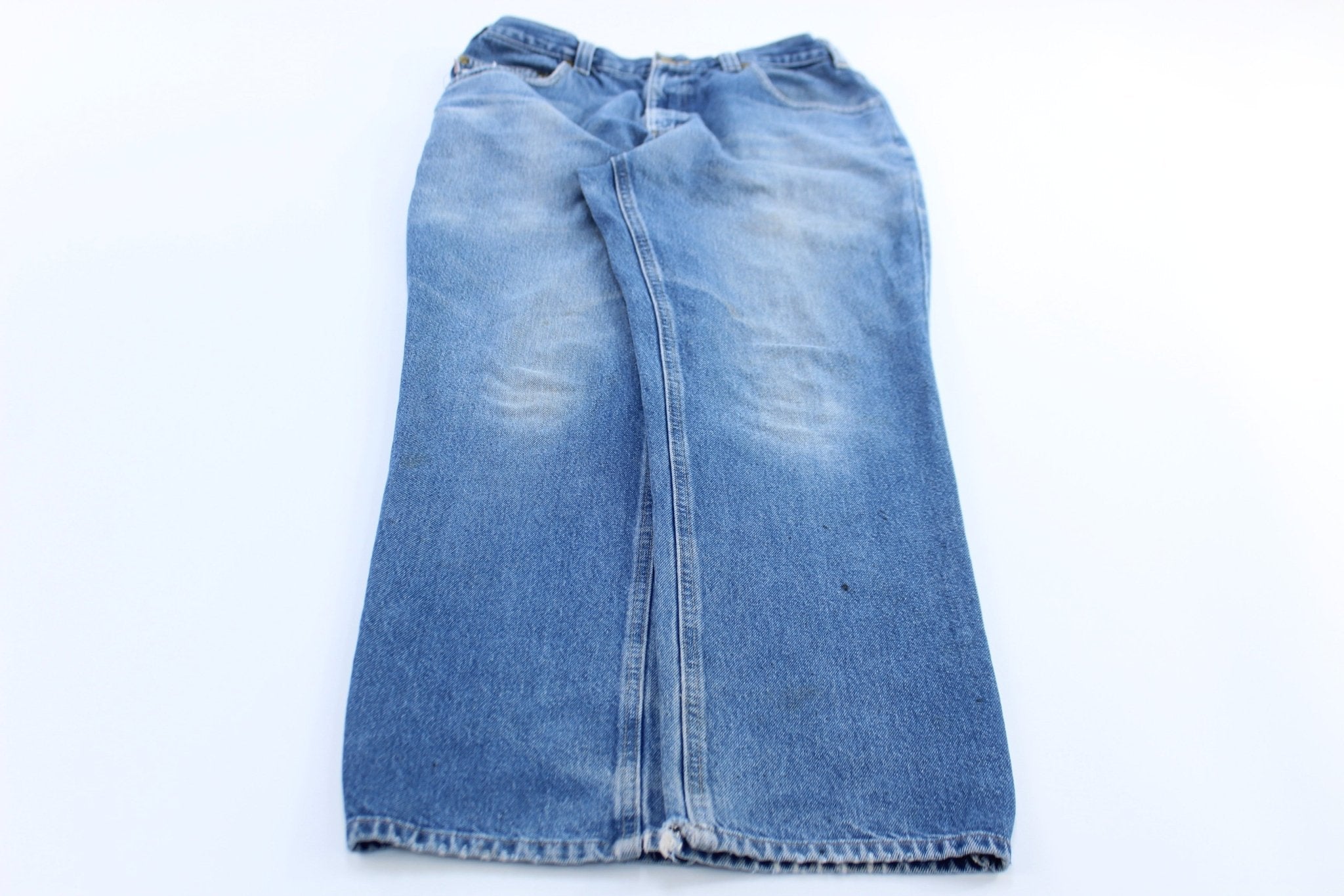 Carhartt Logo Patch Relaxed Fit Denim Jeans - ThriftedThreads.com