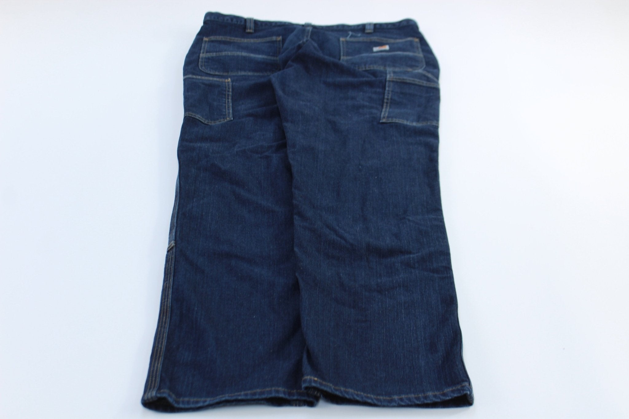 Carhartt Logo Patch Relaxed Fit Double Knee Denim Jeans - ThriftedThreads.com