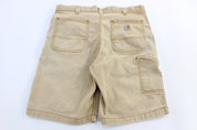 Carhartt Logo Patch Relaxed Fit Tan Shorts - Pants/Shorts - Thrifted Threads