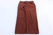 Carhartt Logo Patch Rust Red Relaxed Fit Pants - ThriftedThreads.com