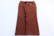 Carhartt Logo Patch Rust Red Relaxed Fit Pants - ThriftedThreads.com