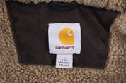 Carhartt Logo Patch Sherpa Lined Full Zip Jacket - Jacket - Thrifted Threads