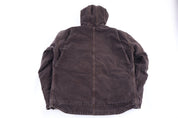 Carhartt Logo Patch Sherpa Lined Full Zip Jacket - Jacket - Thrifted Threads
