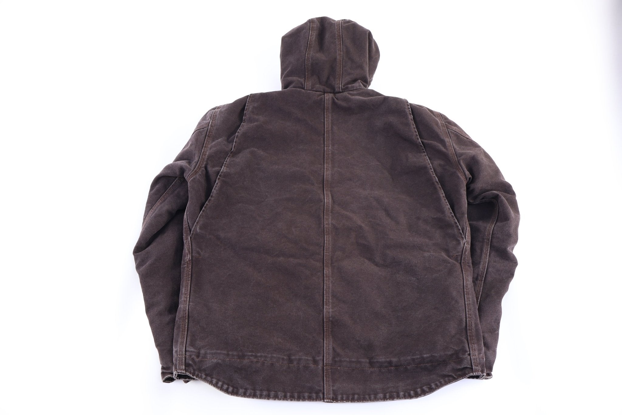 Carhartt Logo Patch Sherpa Lined Full Zip Jacket - Jacket - Thrifted Threads