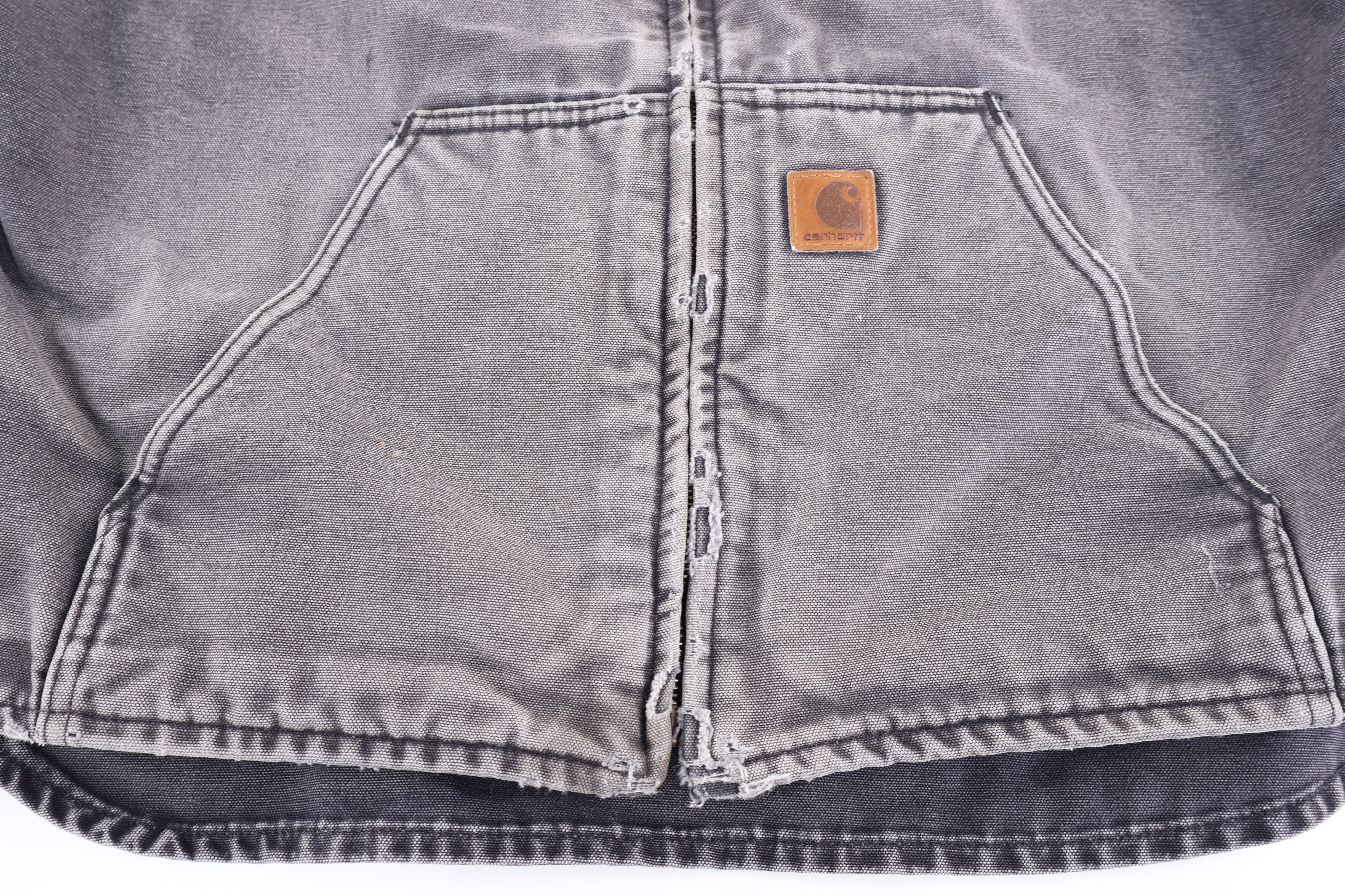 Carhartt Logo Patch Sherpa Lined Full Zip Vest - Vest - Thrifted Threads