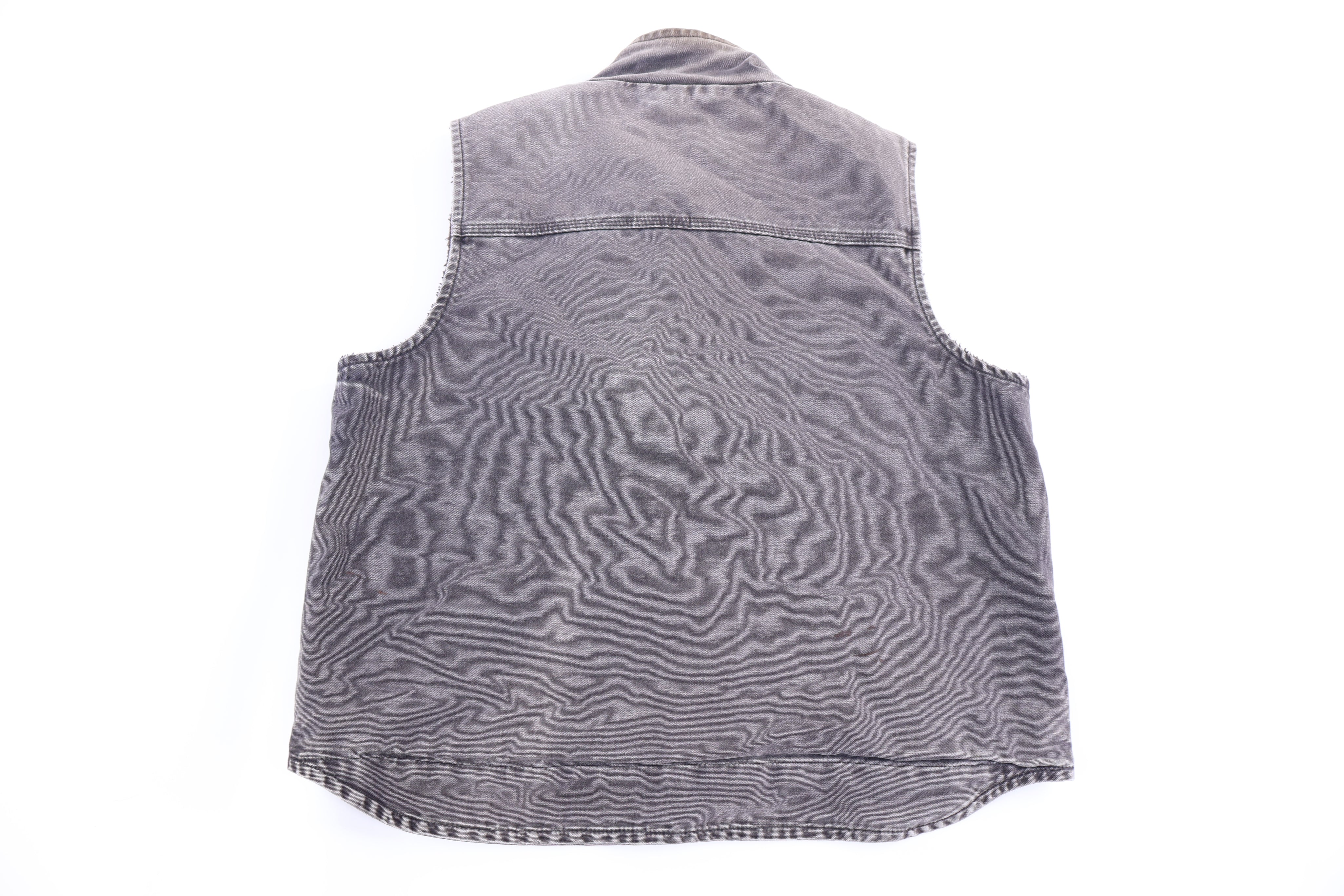 Carhartt Logo Patch Sherpa Lined Full Zip Vest - Vest - Thrifted Threads
