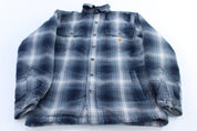 Carhartt Logo Patch Sherpa Lined Plaid Flannel Shirt Jac - ThriftedThreads.com