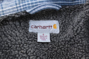 Carhartt Logo Patch Sherpa Lined Plaid Flannel Shirt Jac - ThriftedThreads.com