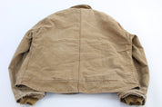 Carhartt Logo Patch Sherpa Lined Tan Zip Up Jacket - ThriftedThreads.com