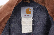Carhartt Logo Patch Tan Blanket Lined Chore Jacket - Jacket - Thrifted Threads
